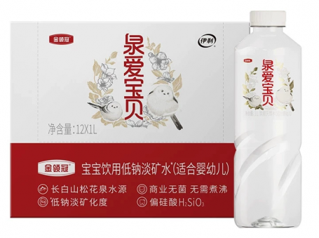 伊利金领冠泉爱宝贝婴儿水1L（1*12）